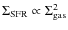 $\Sigma_{\rm SFR} \propto \Sigma_{\rm gas}^2$