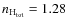 $n_{\rm H_{tot}} = 1.28$