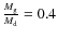 ${M_{\rm g}\over M_{\rm d}} = 0.4$