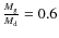 ${M_{\rm g}\over M_{\rm d}} = 0.6$