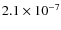 $2.1\times10^{-7}$