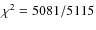 $\chi^2=5081/5115$