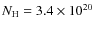 $N_{\rm H}=3.4\times 10^{20}$