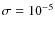 $\sigma=10^{-5}$