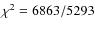 $\chi^2=6863/5293$