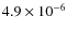 $4.9 \times 10^{-6}$