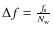 $\Delta f = \frac{f_{\rm s}}{N_{\rm w}}$