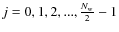 $j = 0, 1, 2, ...,
\frac{N_{\rm w}}{2}-1$