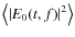 $\left\langle \left\vert E_0(t,f)
\right\vert^2\right\rangle$