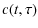 $\displaystyle c(t,\tau)$