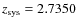 $z_{\rm sys} = 2.7350$