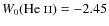 $W_0({\rm He~\mathsc{ii}}) = -2.45$