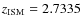 $z_{\rm ISM} = 2.7335$