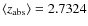$\langle z_{\rm abs}\rangle = 2.7324$