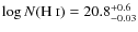 $\log N({\rm H~\mathsc{i}}) = 20.8^{+0.6}_{-0.03}$