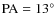 ${\rm PA} = 13^{\circ}$