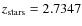 $z_{\rm stars} = 2.7347$