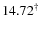 $14.72^{\dag }$