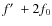 $f\hbox{$^\prime$ }+2f_0$