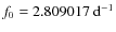 $f_0=2.809017~{\rm d}^{-1}$