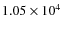 $1.05\times 10^4$