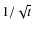 $1/\sqrt{t}$
