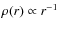 $\rho(r)\propto r^{-1}$