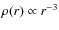 $\rho(r)\propto r^{-3}$