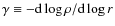 $\gamma\equiv
-{\rm d}\log\rho/{\rm d}\log r$