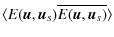 $\displaystyle \langle E({\vec u},{\vec u}_{s})\overline{E({\vec u},{\vec u}_{s})}\rangle$