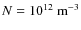 $N=10^{12}~{\rm m}^{-3}$