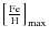 $\left[\frac{{\rm Fe}}{\rm H}\right]_{\rm max}$