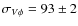 $\sigma_{V\phi}=93\pm 2$