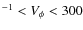 $^{-1}<V_\phi<300$