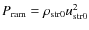 $P_{\rm ram} = \rho_{\rm str0}
u_{\rm str0}^2$