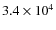 $3.4 \times 10^{4}$
