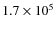$1.7 \times 10^{5}$