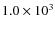 $1.0 \times 10^{3}$