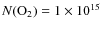 $N(\rm O_2) = 1\times 10^{15}$
