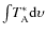 $\int \! T^{*}_{\rm A} {\rm d}\upsilon$