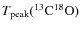 $T_{\rm peak}(^{13}{\rm C}^{18}{\rm O})$