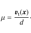 \begin{displaymath}{\bf\mu} = {{\vec v}_{\rm t}({\vec x}) \over d}{\cdot}
\end{displaymath}