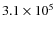 $3.1 \times 10^5$