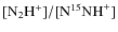 $[\ensuremath{{\rm N}_2{\rm H}^+} ]/[\ensuremath{{\rm N}^{15}{\rm NH}^+} ]$
