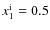 $x_1^{\rm i}=0.5$