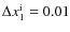 $\Delta x_1^{\rm i}=0.01$