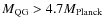$M_{\rm QG} > 4.7 M_{\rm Planck}$