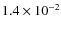 $1.4\times10^{-2}$