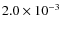 $2.0\times10^{-3}$