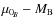 $\mu _{0}\hspace {-1pt}_{_{B}}-M_{\rm B}$